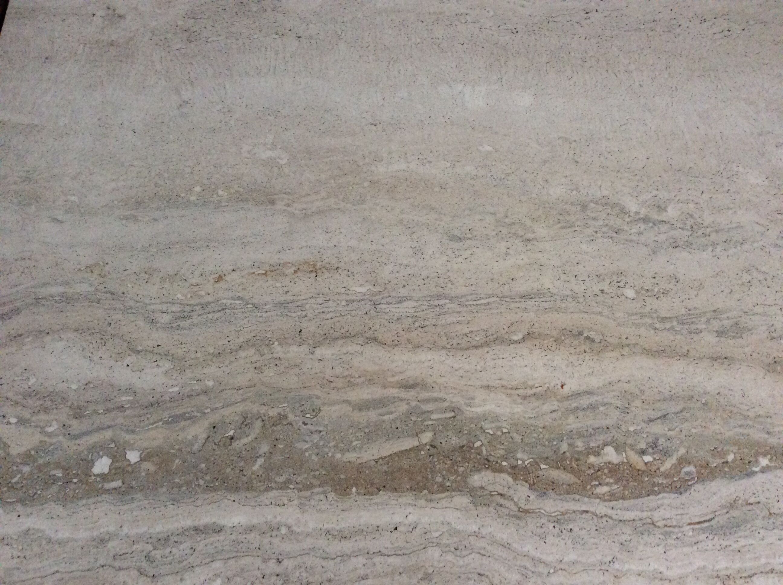 Vintage 1970 bamboo and travertine coffee table