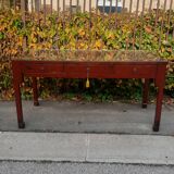 Grande console à tirroir  d extreme orient laquée rouge