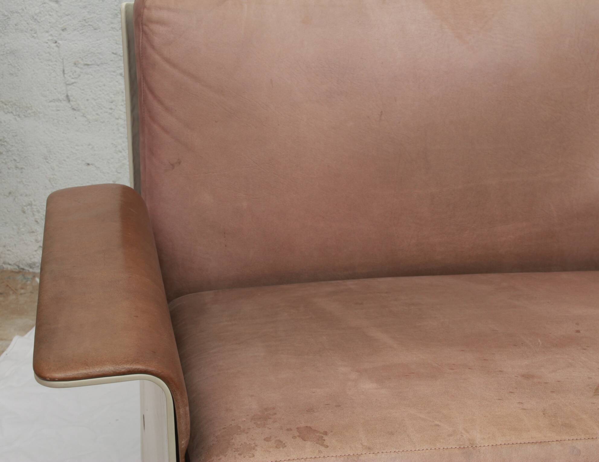 1960s sofa 2-Seater leather, Dieter Rams, Serie 620