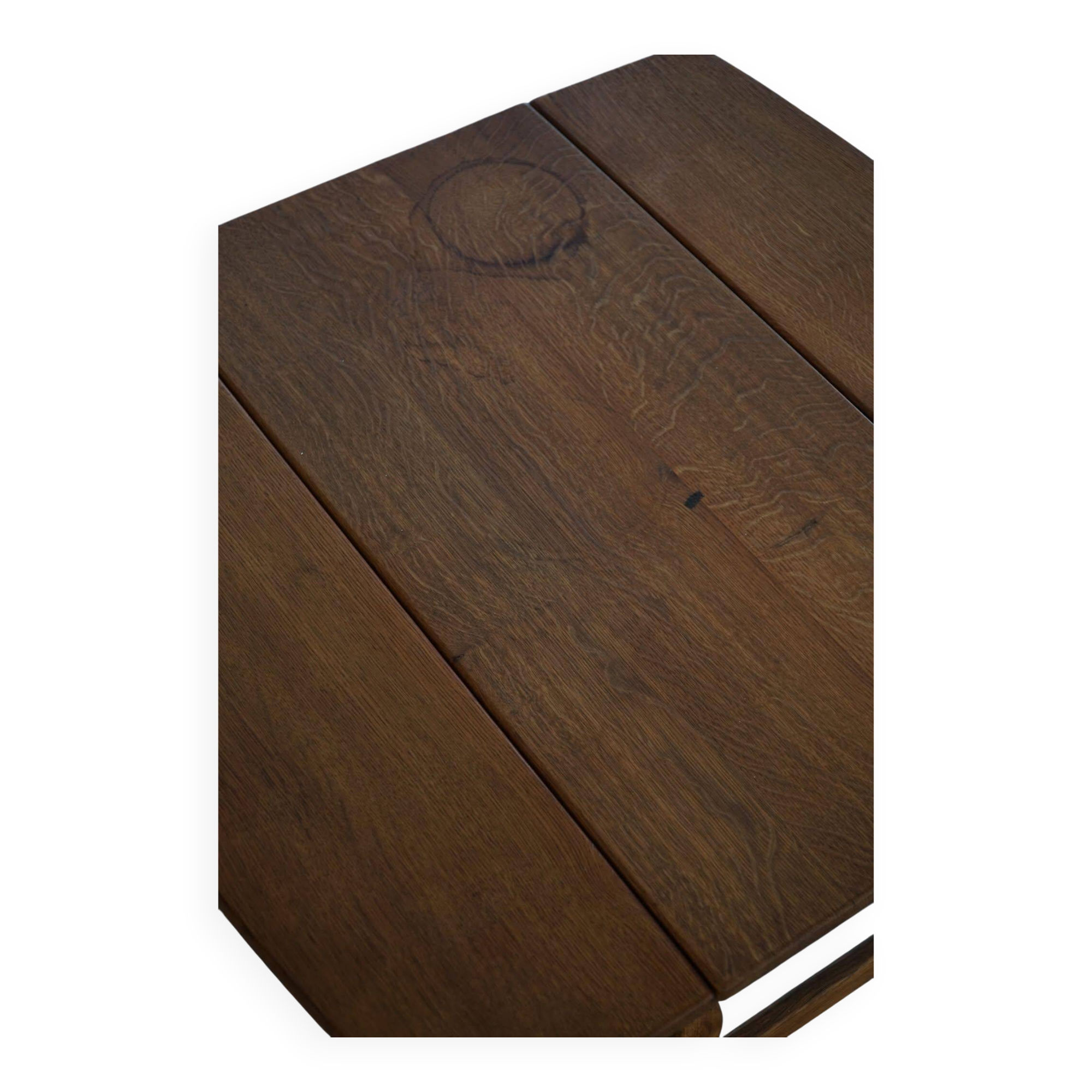 Modern Danish folding side table in solid oak, mid-20th century.