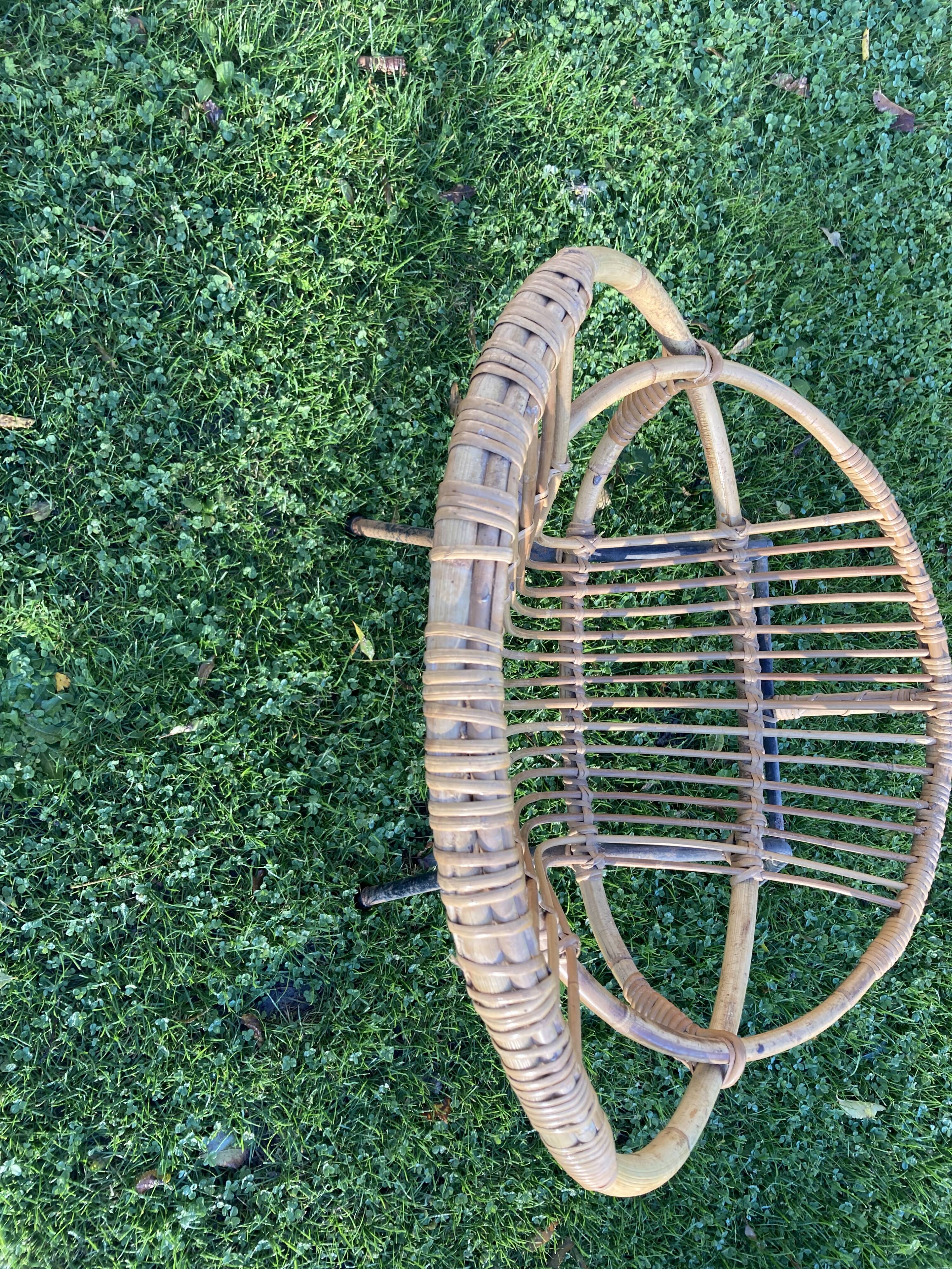 Rattan armchair Dirk Van Sliedregt for Rohe Noordewolde 60s