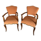 Lot de 2 fauteuils de bridge style Louis XV