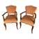 Lot de 2 fauteuils de bridge style Louis XV