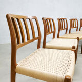 Danish design teak dining chairs Niels O. Møller Model 83