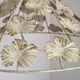 Vintage French Cream and Gold Metal Ceiling Light with Autumn Leaves 5520