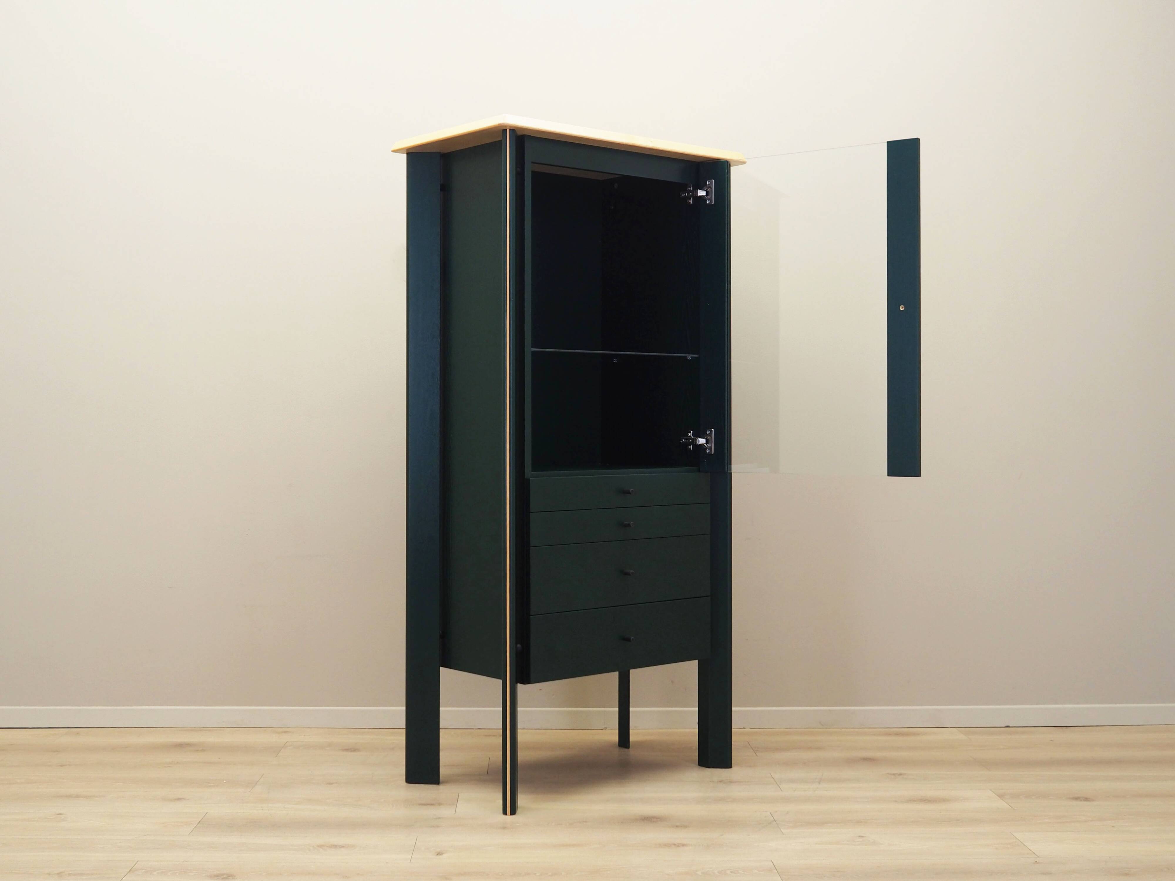 Oak showcase, Danish design, 1980s, production: Denmark