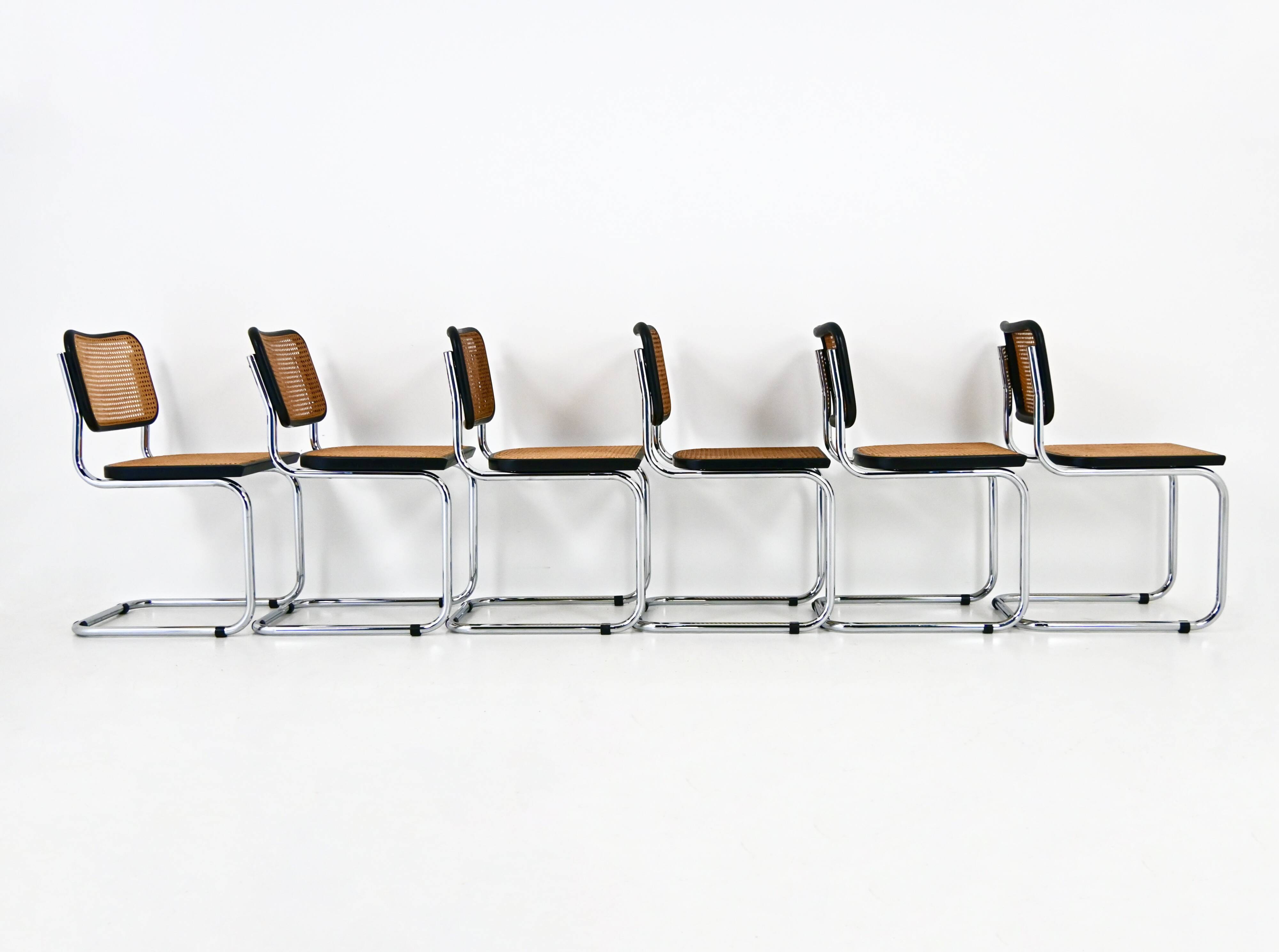 Set of 6 Dining Chairs Style B32 by Marcel Breuer