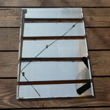 Old rectangular bevelled mirror 54 x 39 cm