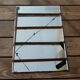 Old rectangular bevelled mirror 54 x 39 cm