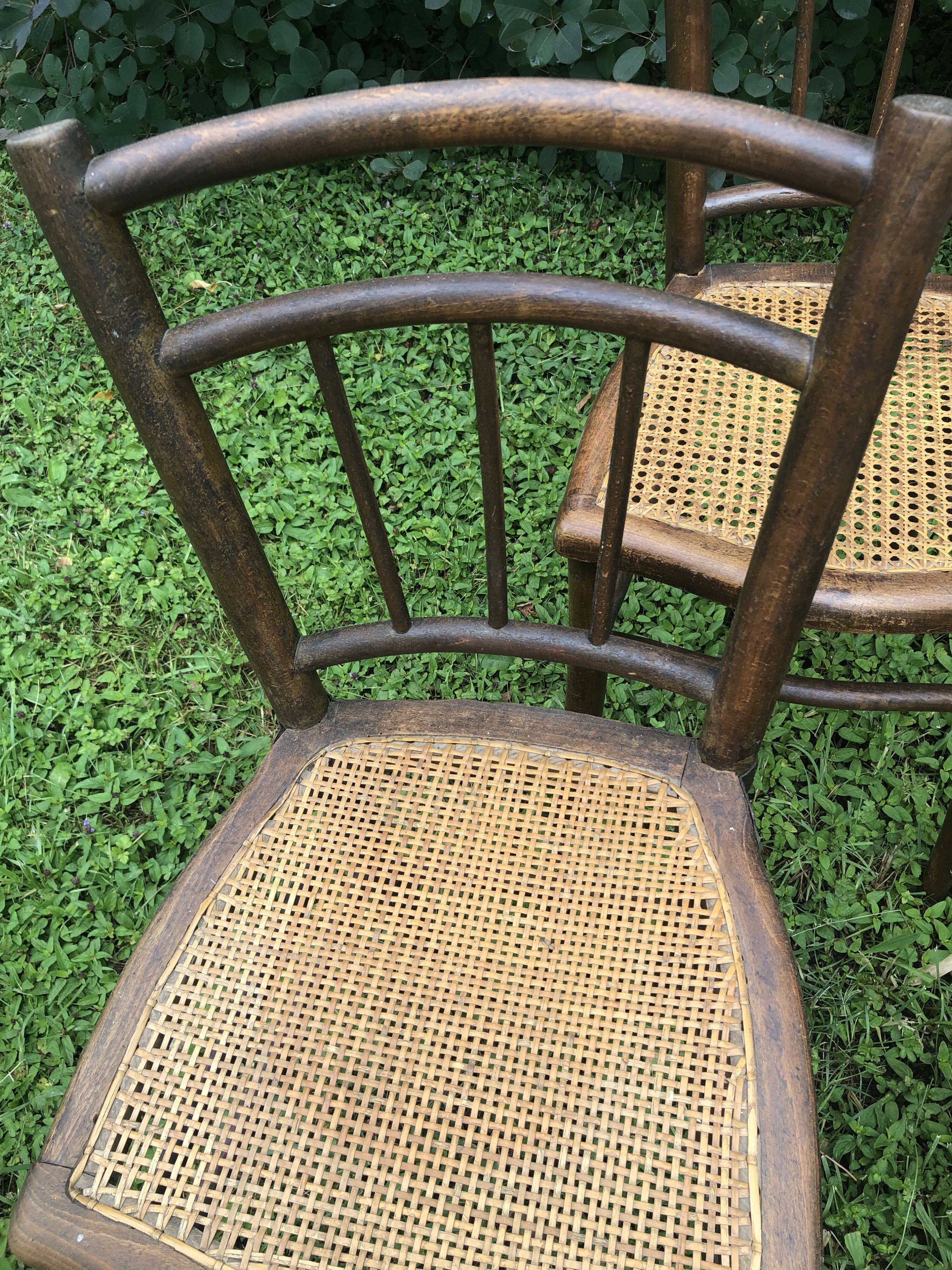 Canned bistro chairs