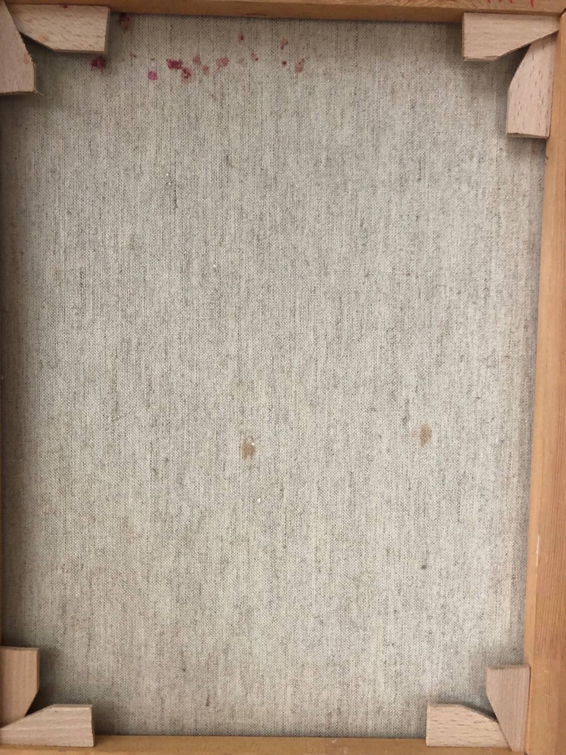 Oil on canvas dog portrait