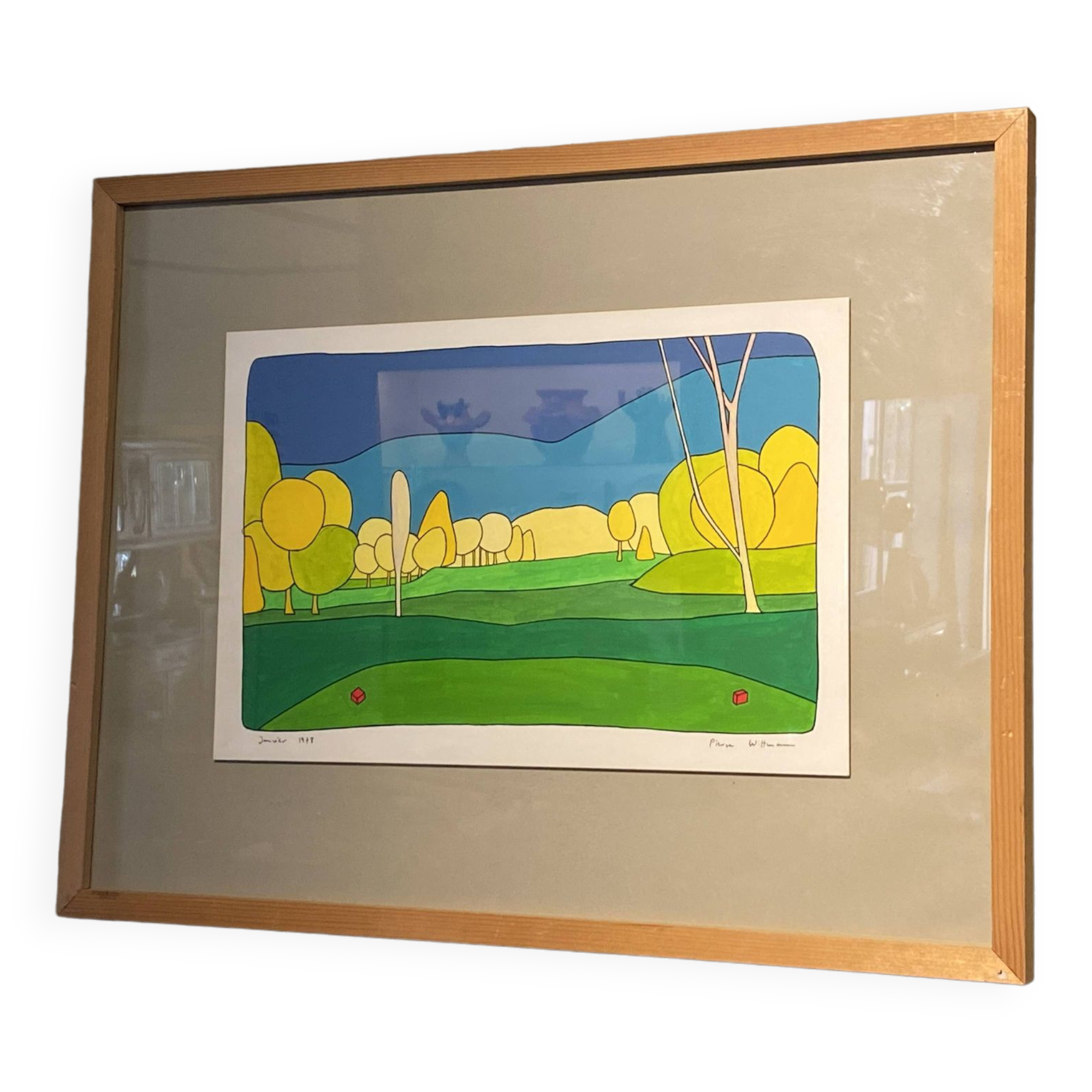 Yellow Tree Painting Pierre Wittmann