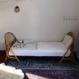 Vintage rattan bed 1 person
