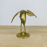 Vintage golden brass heron
