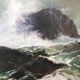 Oil painting raging sea L.Vermont 19th