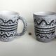 Pair of vintage mugs by Jean Austruy in Vallauris.