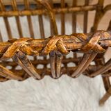 Vintage rattan magazine door