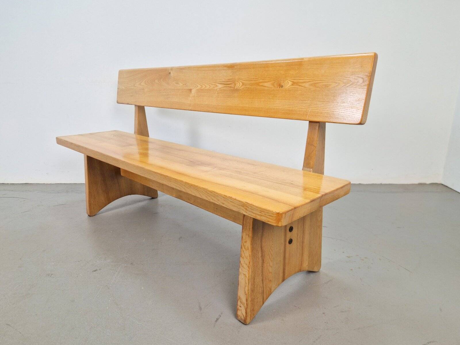 Vintage Ash and Elm Bench, Denmark, 1960s