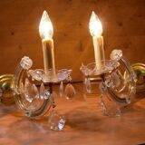 Old set of 2 Marie Thérése lamps with tassels