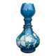 vintage vase painted in satin blue