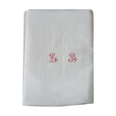 Old tablecloth harvest hemp woven battens and monogram lb