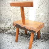 Chaises brutalistes artisanales, France, 1960s, lot de 5