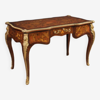 Large French inlaid desk in Louis XV style