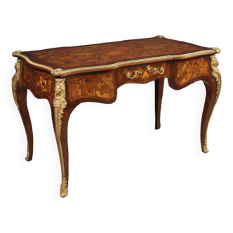 Grand bureau français marqueté de style Louis XV