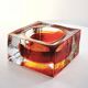 1960s Big Handcrafted Square Ashtray in Uranium Murano Glass by Mandruzzato