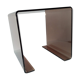 Table cube en plexiglas fumé 1970