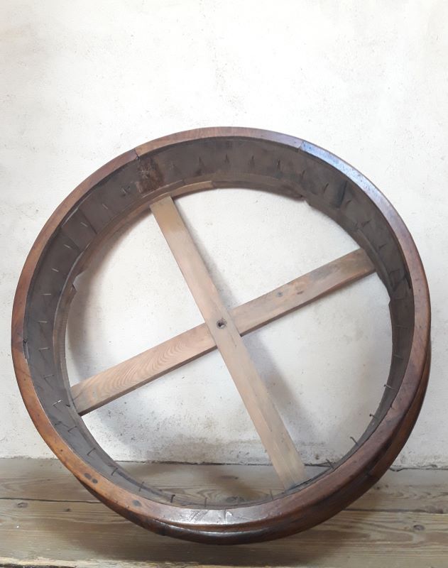 Bed sky, canopy in solid walnut XIX°