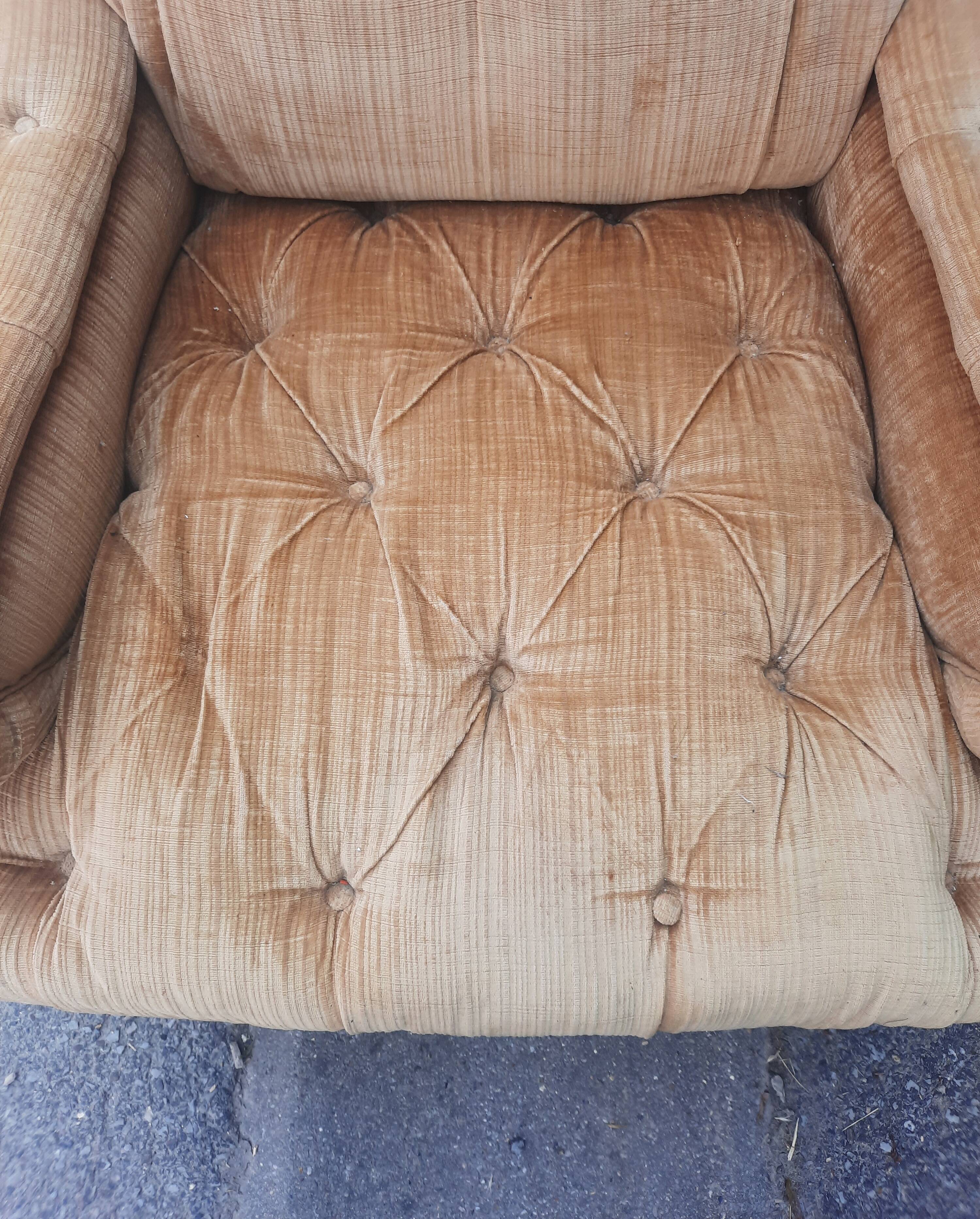 Large padded toad armchair