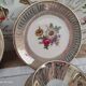 Head to head in porcelain Bavaria 6 pieces floral decoration and gilding