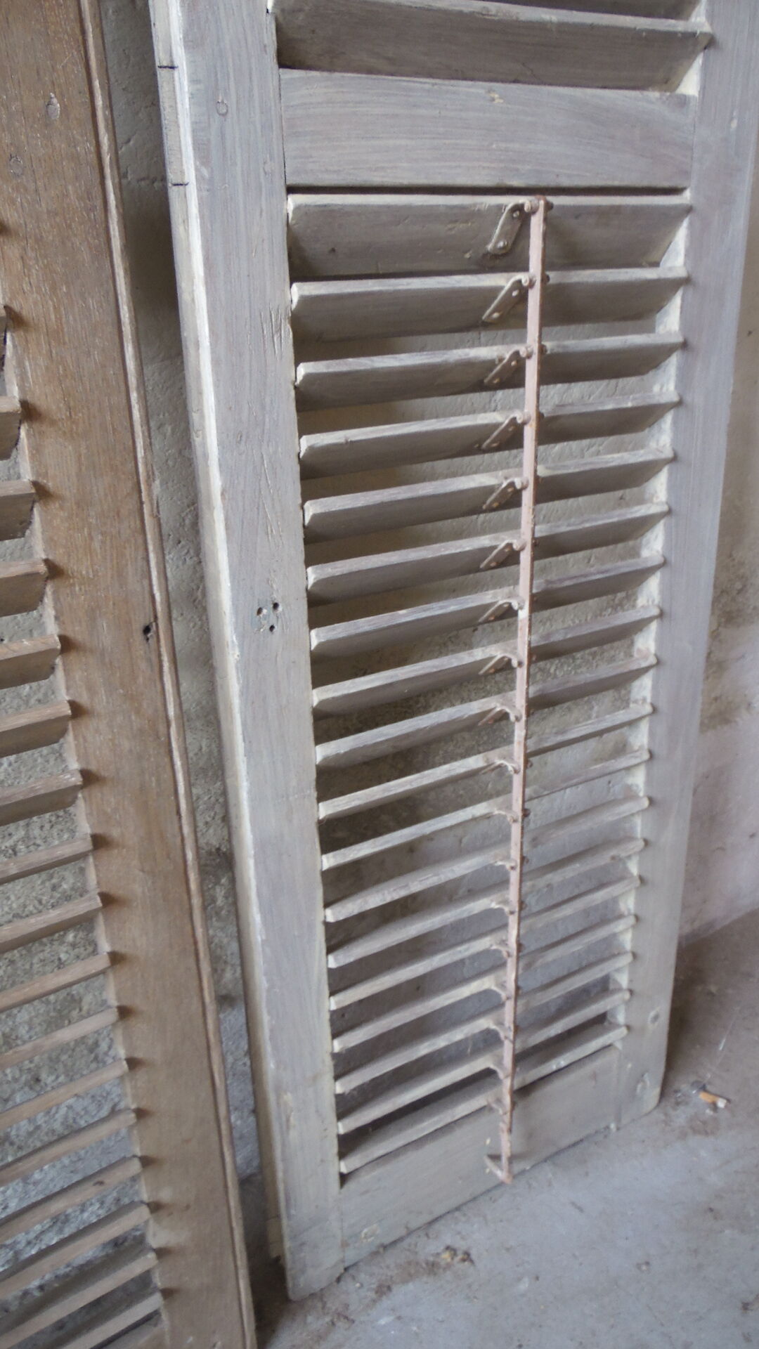 Pair of vintage louver shutters