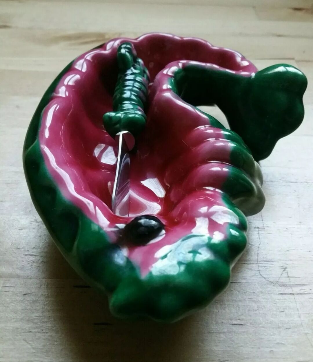 Vintage shrimp butter  dish