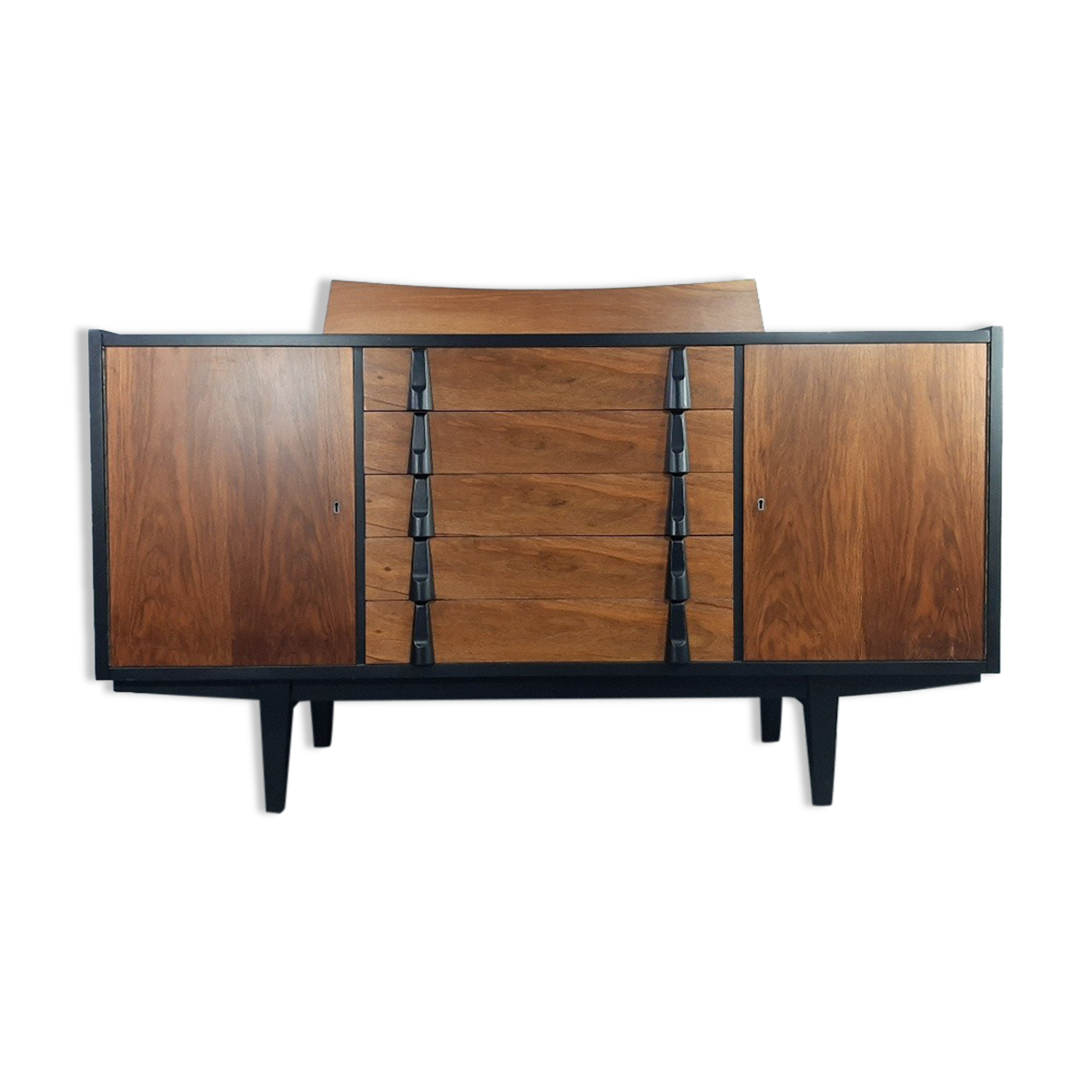 Enfilade in Walnut design Raymond Halas, Polish Vintage 1960s