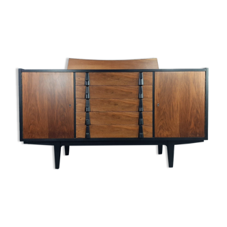 Enfilade in Walnut design Raymond Halas, Polish Vintage 1960s