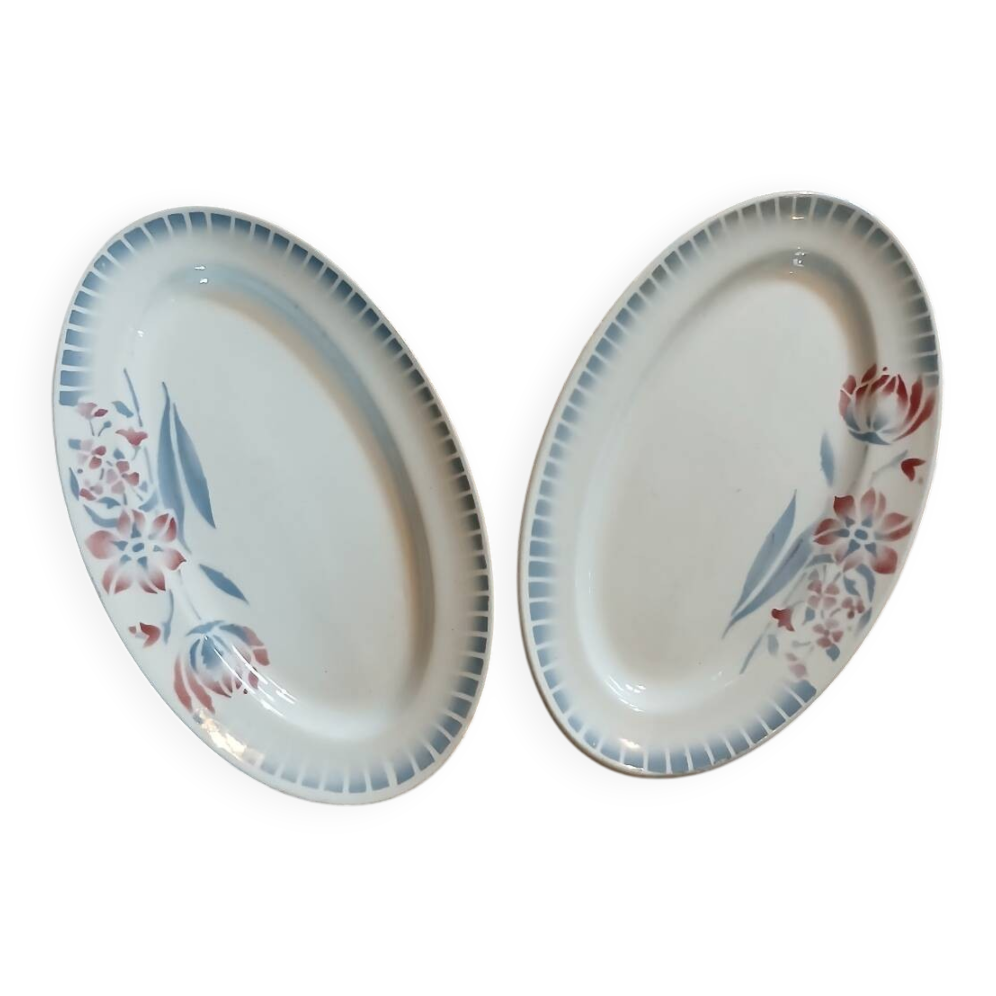 2 antique Saint Amand dishes