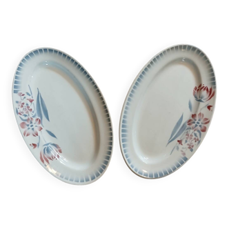 2 antique Saint Amand dishes