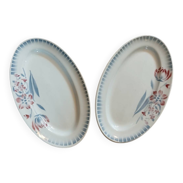 2 antique Saint Amand dishes