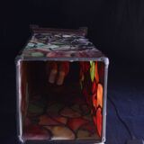 Stained glass lamp in the style of Tiffany