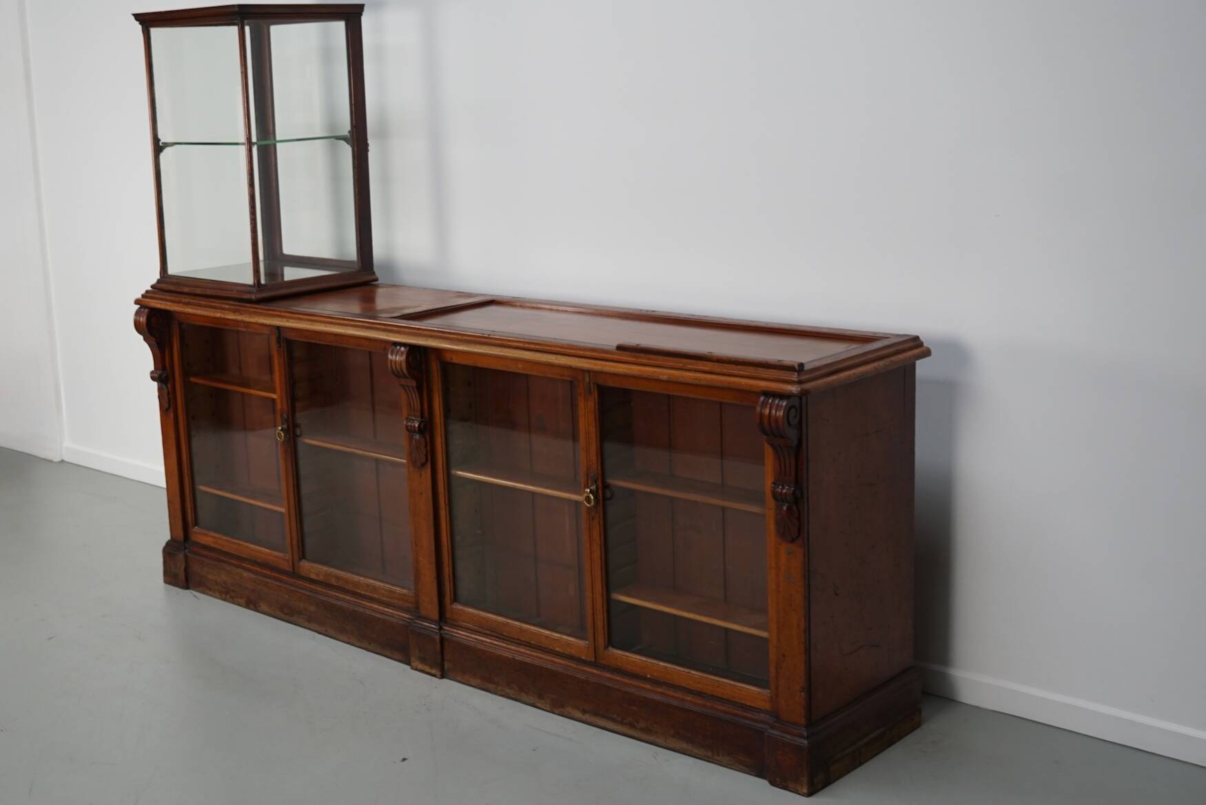 19th Century English Victorian Apothecary Shop Counter