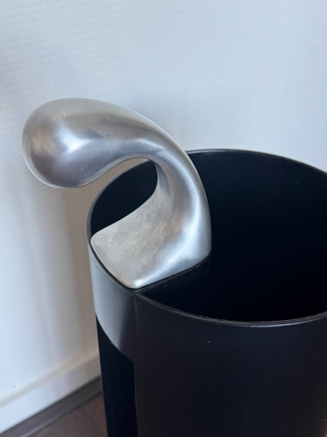 Modernist Italian Metal and Black Abs Umbrella Stand Model Golf by Magis