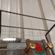 Cloakroom coat rack patère tiles Villeroy Boch mirror