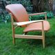 2 "The French Chair" seats by designer Finn Juhl and 1 matching footrest.