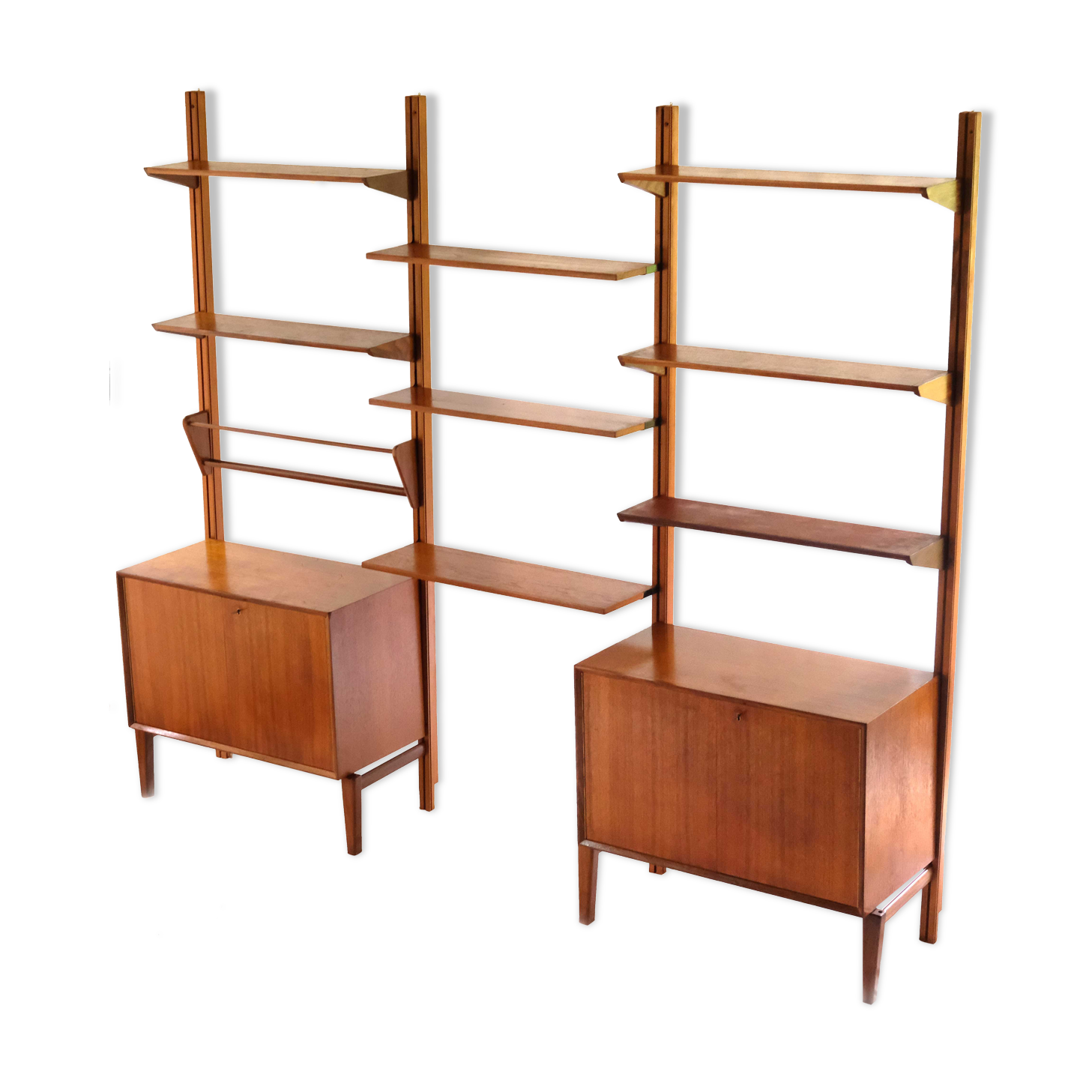 Mid-Century Danish Modern Teak Wall Unit System, 1970's