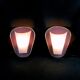Pair of perspex brass wall sconces, france 1950's
