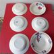Set of six mismatched antique soup plates