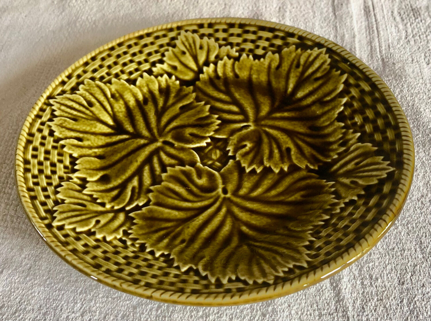 4 plates barbotine Gien