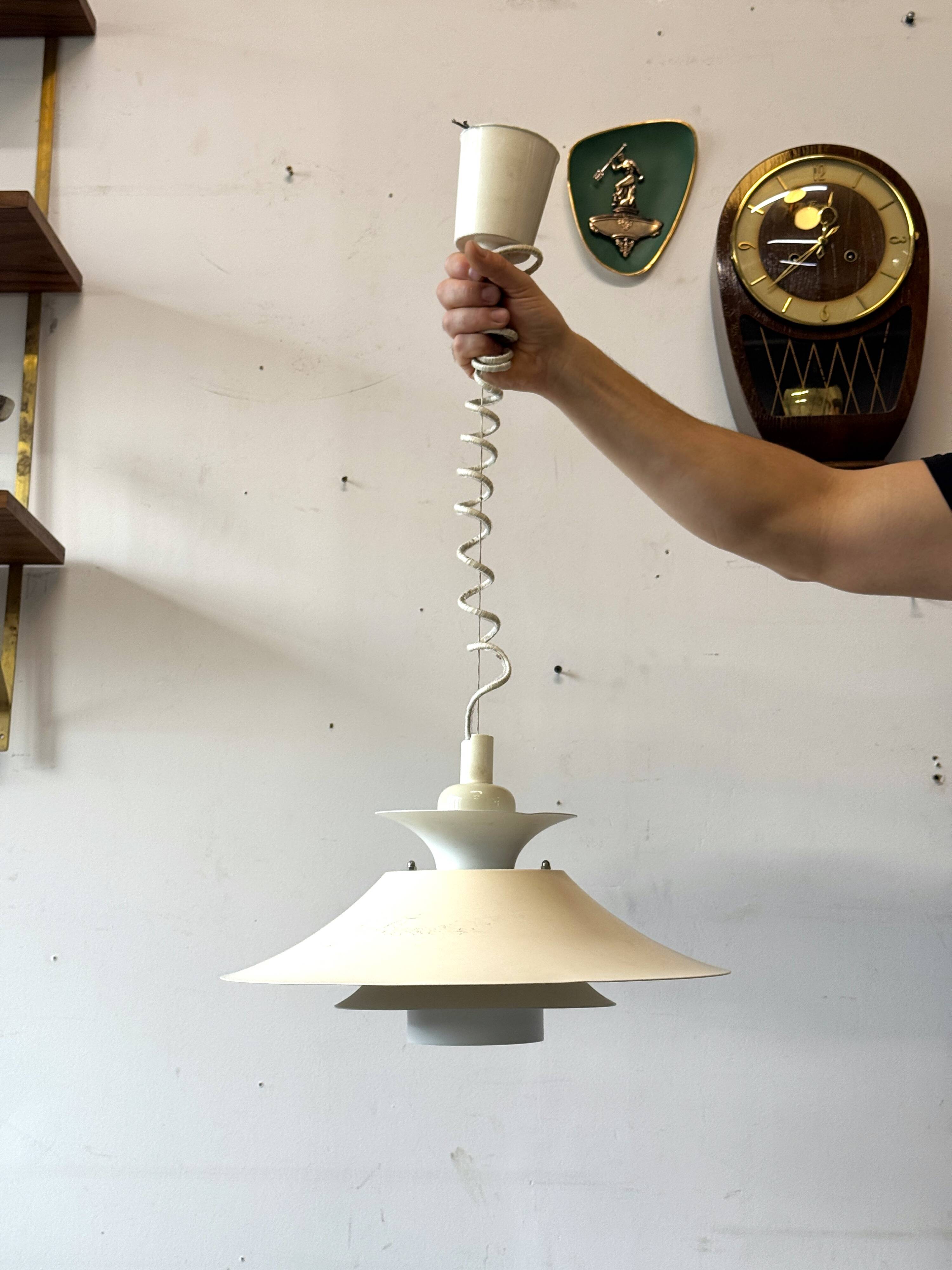Adjustable Pendant Lamp, 1970s Sweden, Mid-C, Vintage
